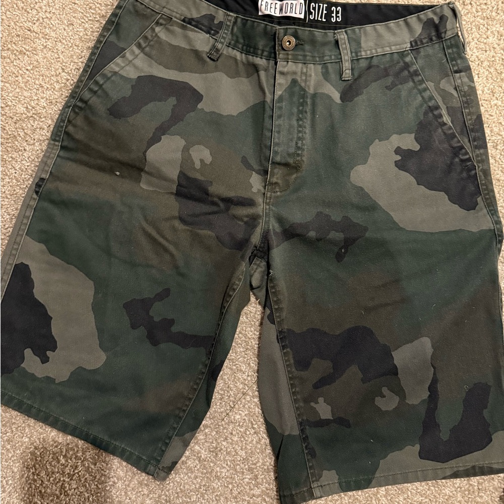 Free World Camouflage Cargo Shorts